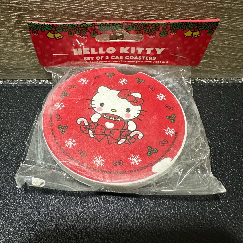Hello Kitty Red Car Coasters Set